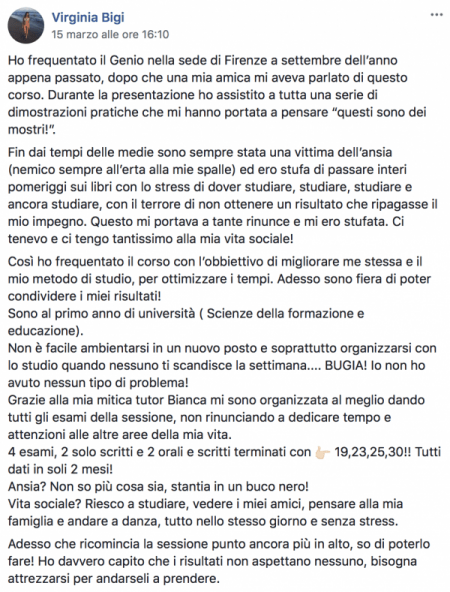 Ansia da esame - Opinione Genio in 21 Giorni Virginia 