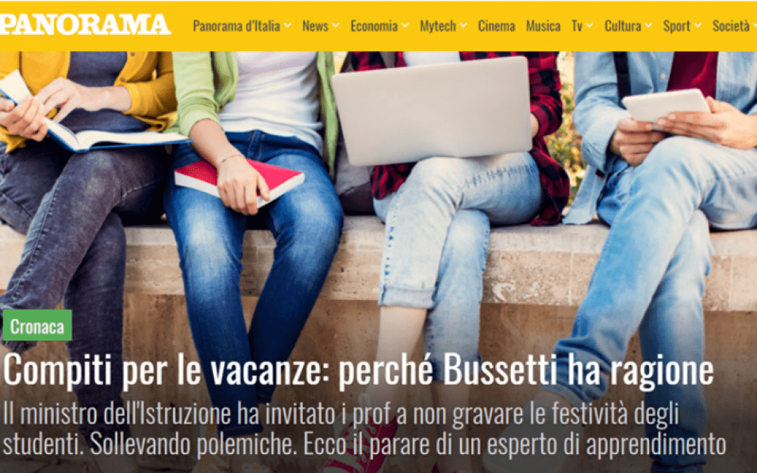 Genio in 21 Giorni su Panorama | Compiti per le vacanze: perchè Bussetti ha ragione