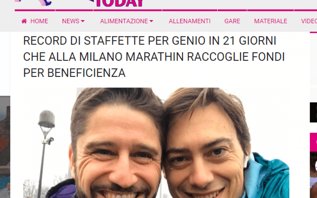 RUN TODAY | Record di Staffette per Genio in 21 Giorni
