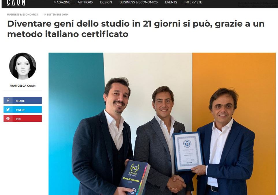 CAONPR | “Diventare geni dello studio in 21 giorni si può”: il Salvagente espone un metodo italiano certificato