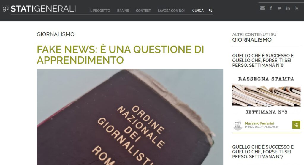 ordine giornalisti genio in 21 giorni